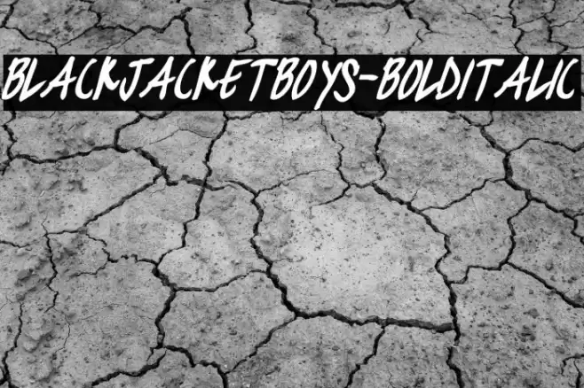 blackjacketboys-BoldItalic Font examples