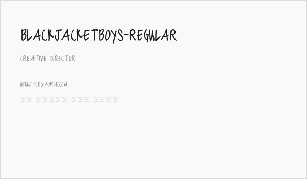 blackjacketboys-Regular Business Card