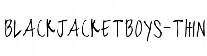 blackjacketboys-Thin  les polices de caractères gratuit tlcharger