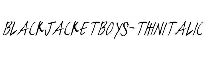 blackjacketboys-ThinItalic  नि: शुल्क फ़ॉन्ट्स डाउनलोड