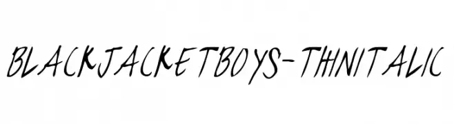blackjacketboys-ThinItalic  les polices de caractères gratuit tlcharger