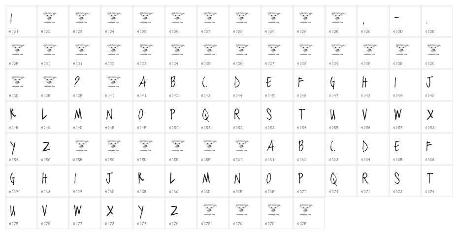 blackjacketboys-Thin Character Map
