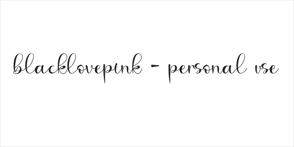 blacklovepink - personal use Logo