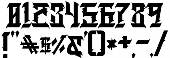 blackmagic Font OTHER CHARS