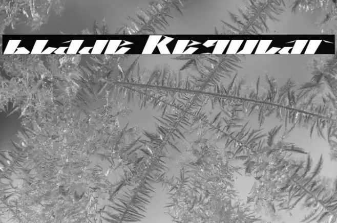 blade Regular Font examples