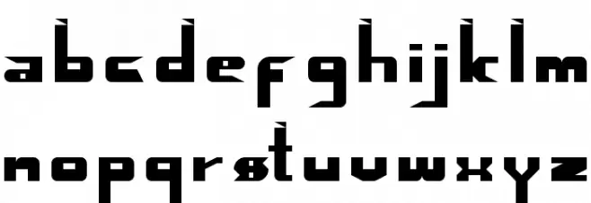 bladecuts Regular Font LOWERCASE