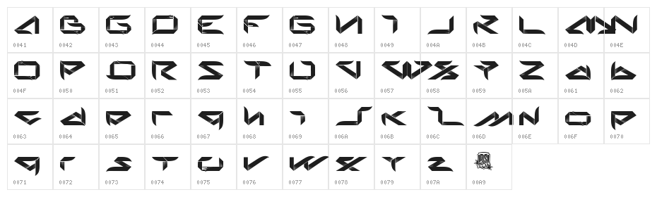bladeline Character Map