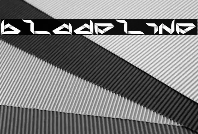 bladeline Шрифта examples