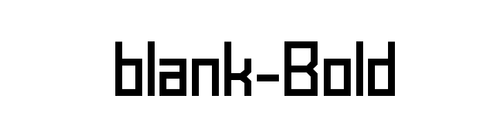 blank-Bold Font