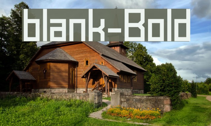 blank-Bold Font examples