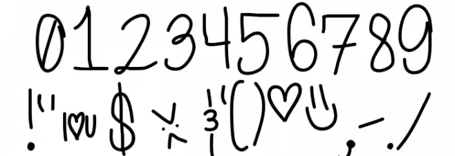 bleedingwatercolor Font OTHER CHARS