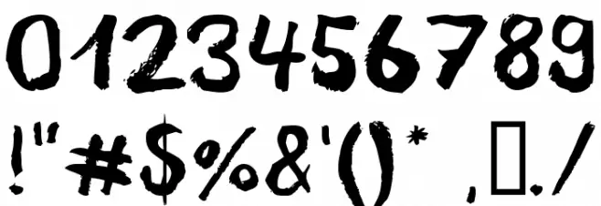 blemished Font OTHER CHARS