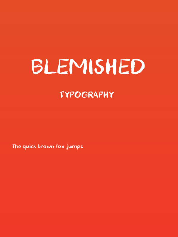 blemished Poster