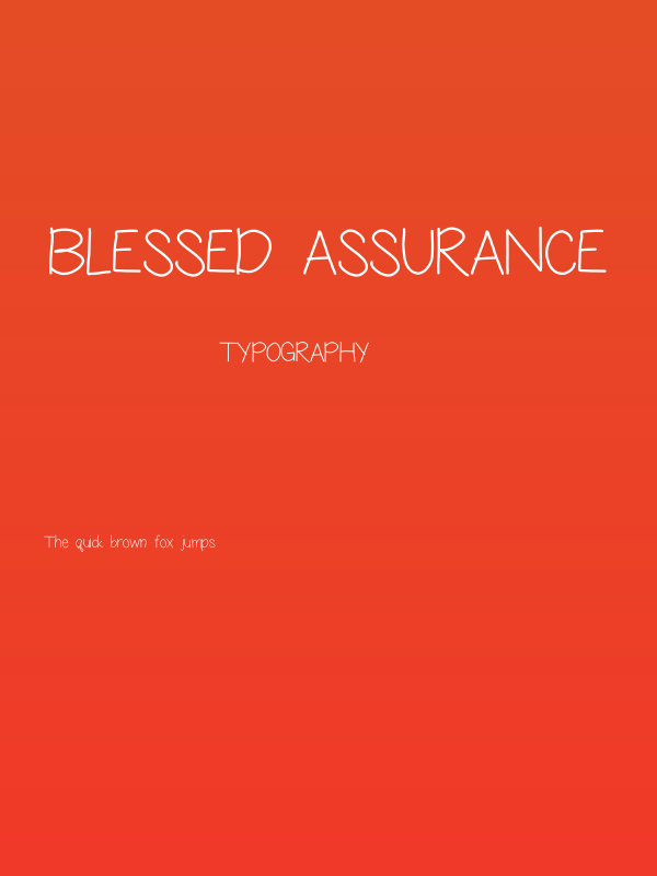 blessed assurance Poster