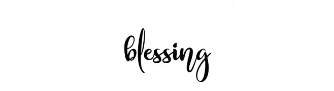 blessing  免费字体下载
