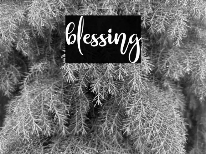 blessing Font examples
