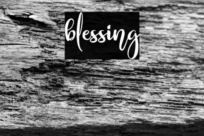 blessing Font examples