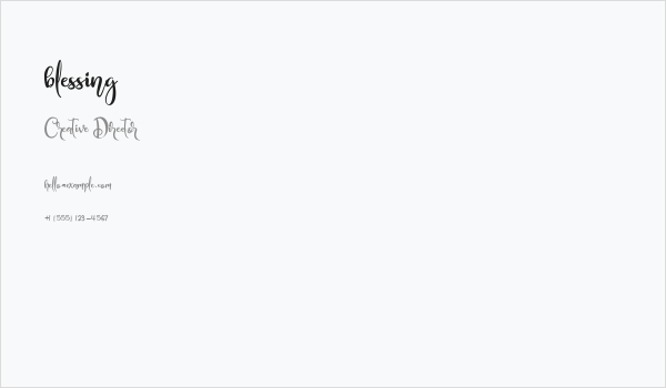 blessing Business Card