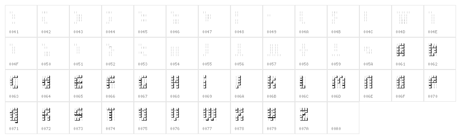 bleuck normal Character Map