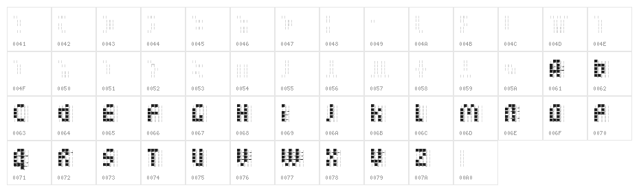 bleuck reversed Character Map