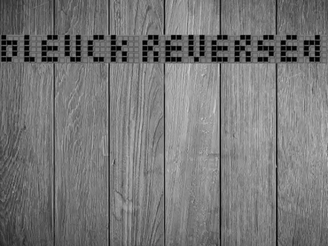 bleuck reversed Font examples