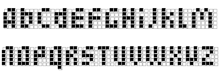 bleuck reversed Font LOWERCASE