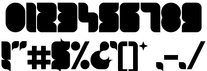 blob round Font OTHER CHARS