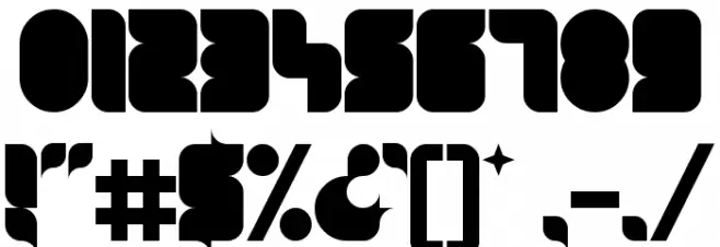 blob round Font OTHER CHARS