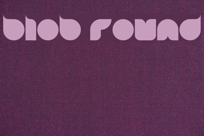 blob round Font examples