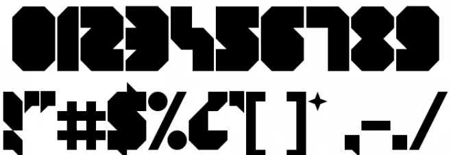 blob square Font OTHER CHARS