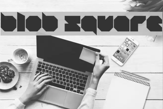 blob square Font examples