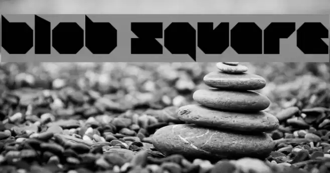 blob square Font examples