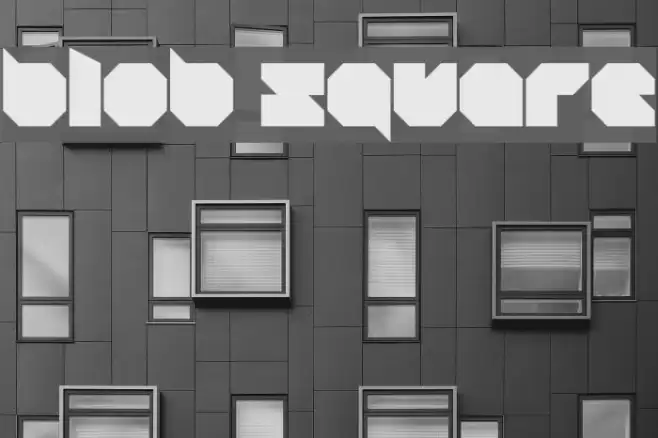 blob square Font examples
