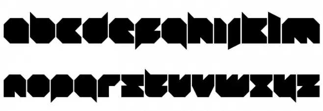 blob square Font LOWERCASE