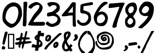 blockhead Font OTHER CHARS