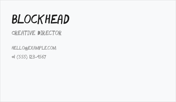 blockhead Business Card