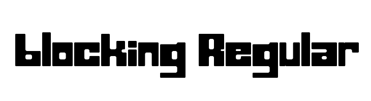 blocking Regular  नि: शुल्क फ़ॉन्ट्स डाउनलोड