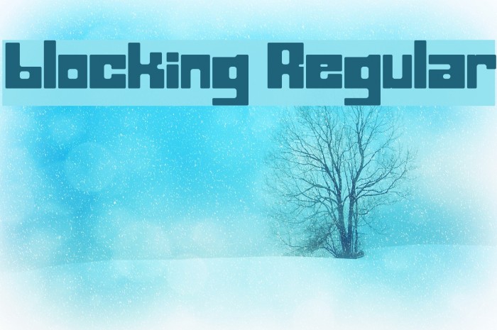 blocking Regular Font examples