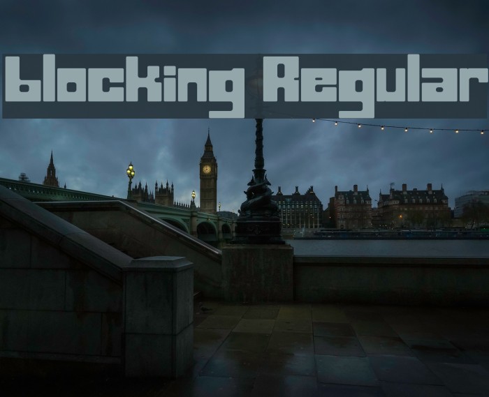 blocking Regular Font examples