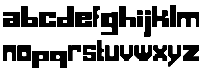 blocking Regular Font LOWERCASE