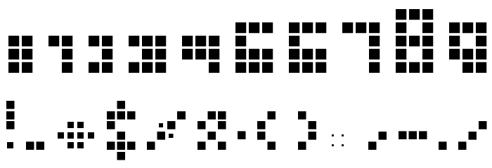 blocks Regular Font OTHER CHARS