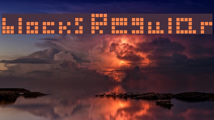 blocks Regular Font examples