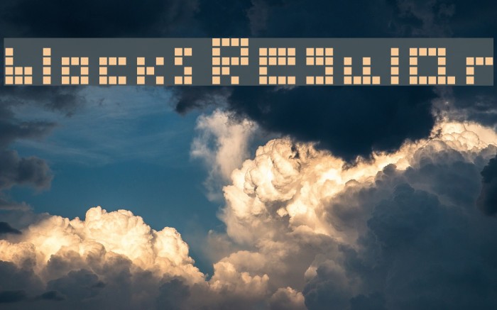blocks Regular Font examples