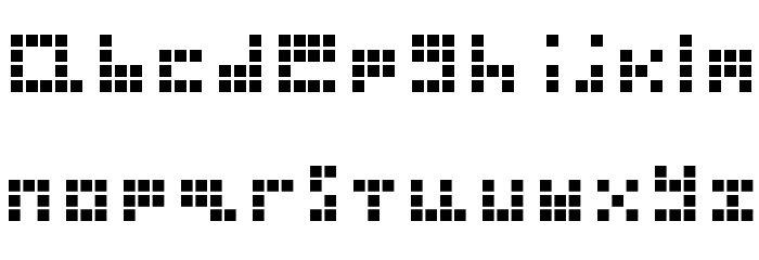 blocks Regular Font LOWERCASE