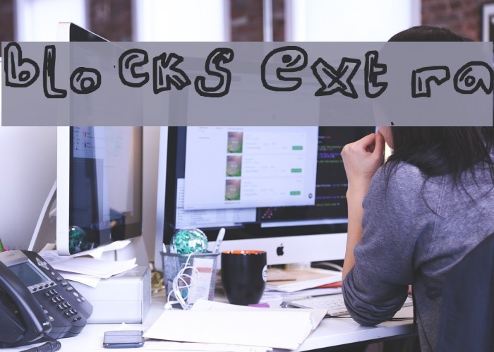 blocks extra Font examples