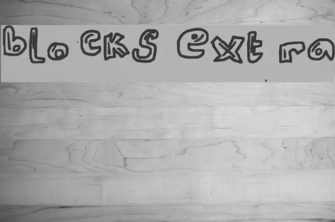 blocks extra Font examples