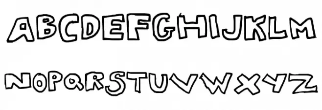 blocks Schriftart Groß