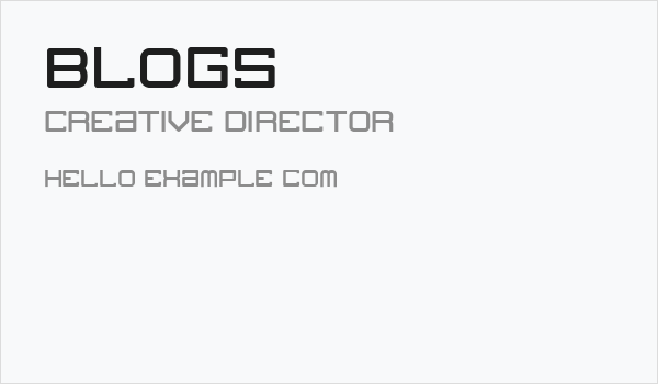 blogs Business Card