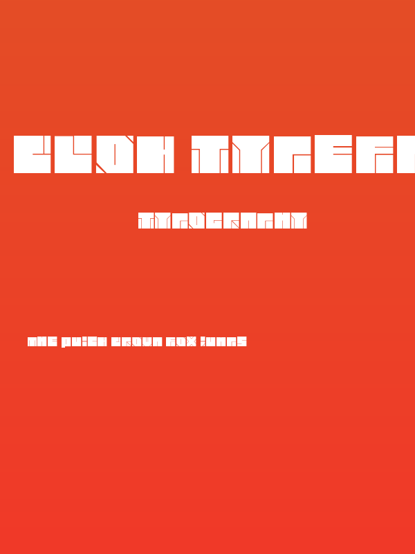 blok typeface Poster