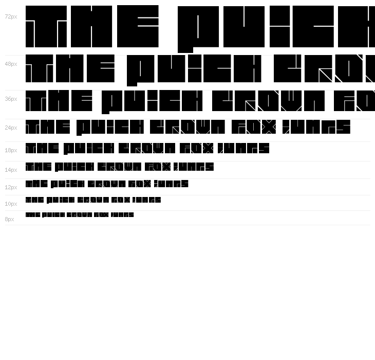 blok typeface Waterfall